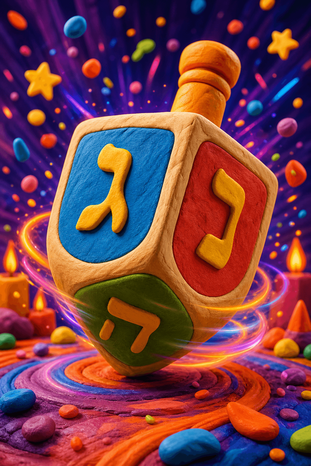 3D Clay Dreidel