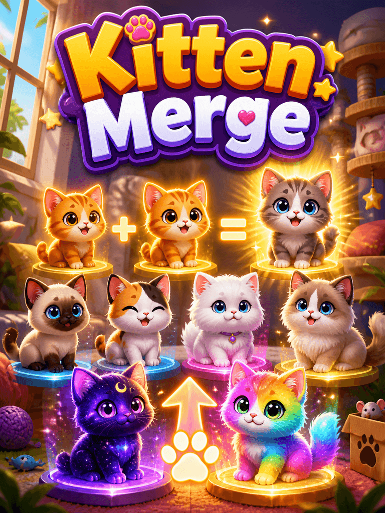 Kitten Mirror Merge preview